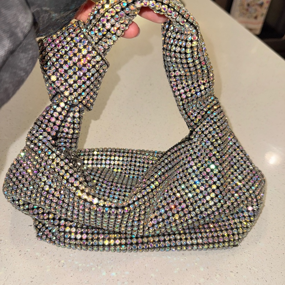 Madison West Silver Clutch Elegant Wristlet